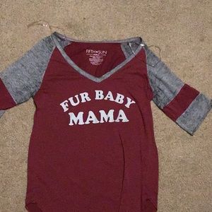 Maroon and grey shirt